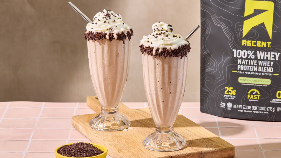 Mint Chocolate Chip Protein Milkshake | Ascent Protein
