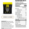 cookies and cream protein powder nutrition label