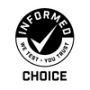 infographic with text overlay reading informed choice, we test, you trust with a large check mark