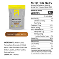 nutrition facts for casein protein powder in chocolate peanut butter flavor