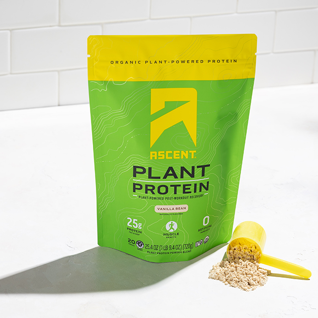 Vegan Vanilla Protein Powder 1lb bag with a 1scoop of 25grams protein