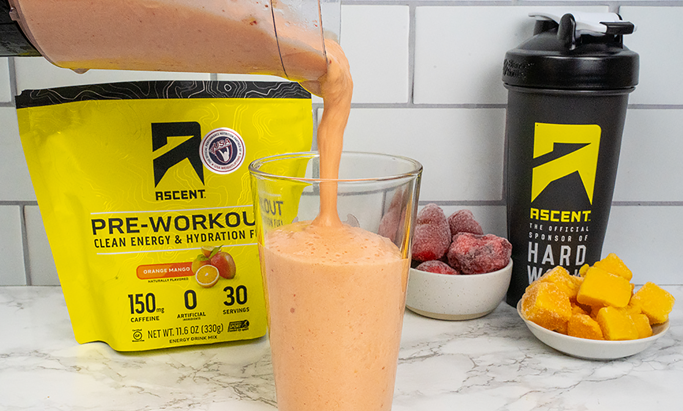 Pre Workout Mango Raspberry Orange Mango Pre Workout Smoothie Recipes | Ascent Protein