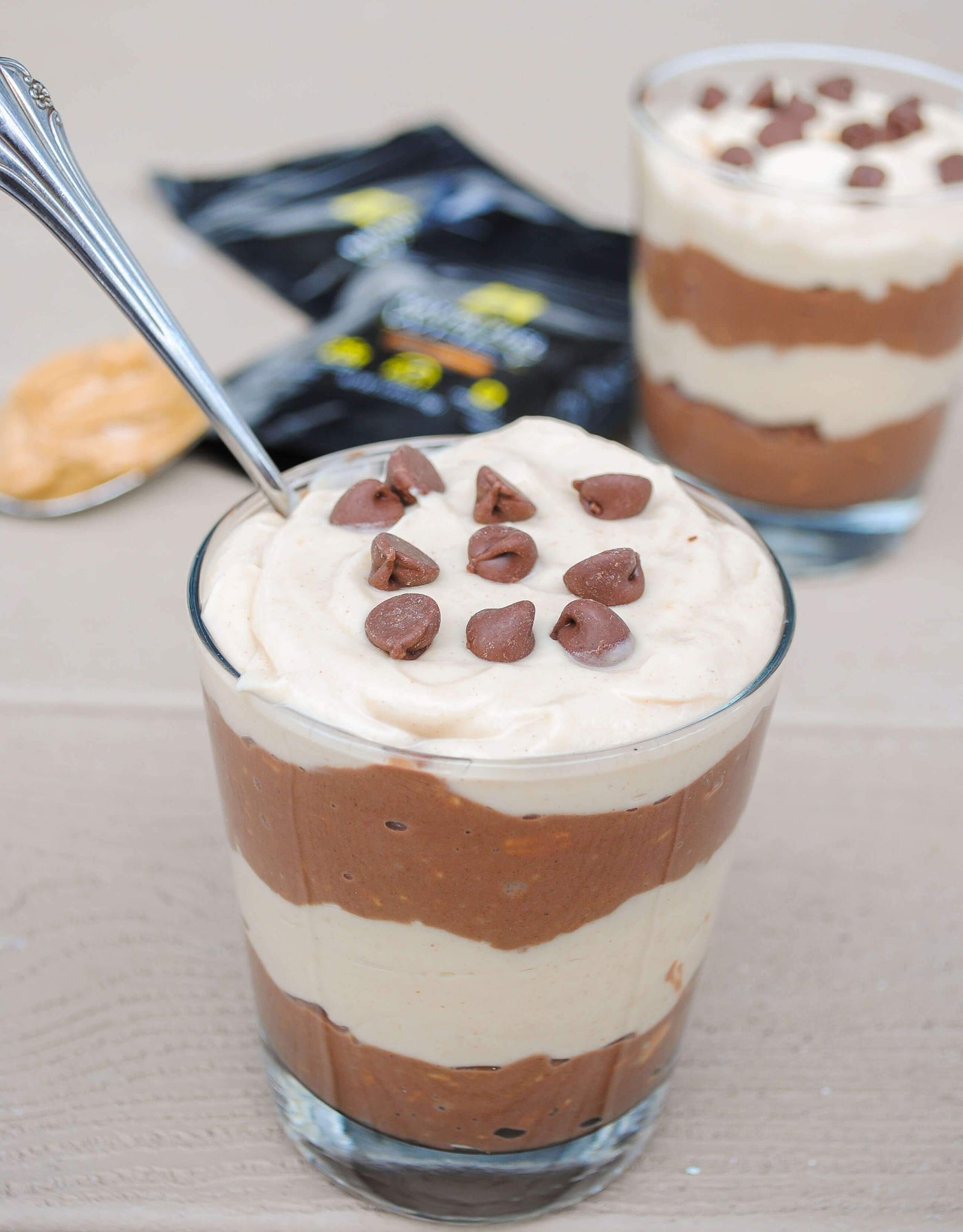 Chocolate Peanut Butter Oatmeal Protein Parfait Recipe