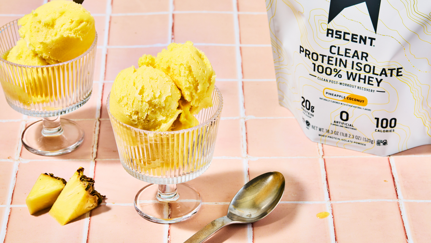 High Protein Pineapple Sorbet