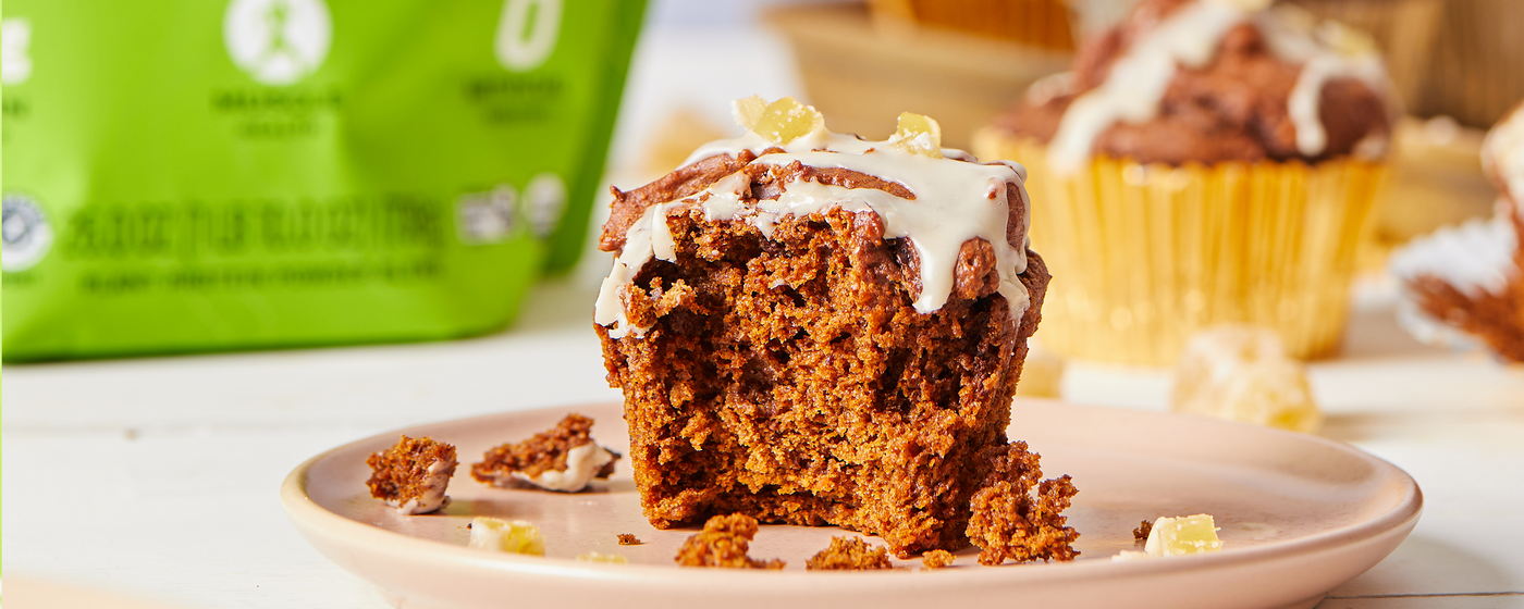 Chocolate Gingerbread Protein Muffins