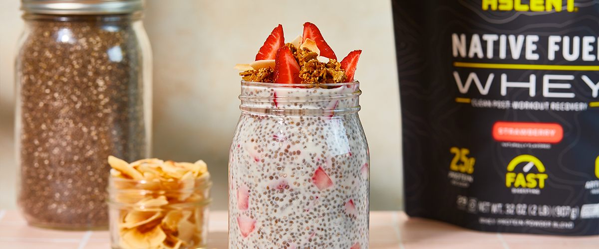 Strawberry Chia Protein Powder Pudding Recipe