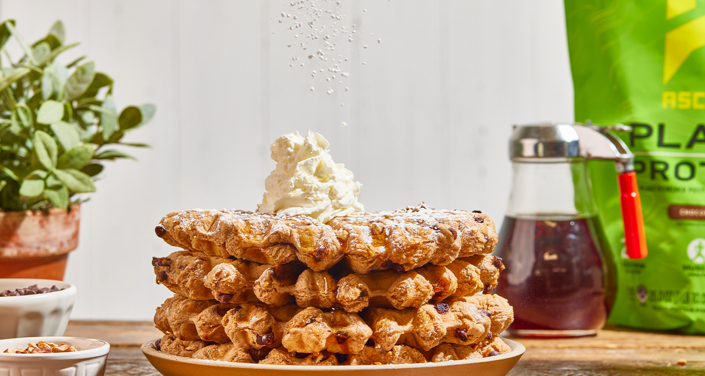 Vegan Chocolate Gingerbread Protein Waffle Recipe