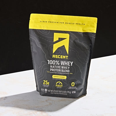 lemon sorbet protein powder consumer packaging