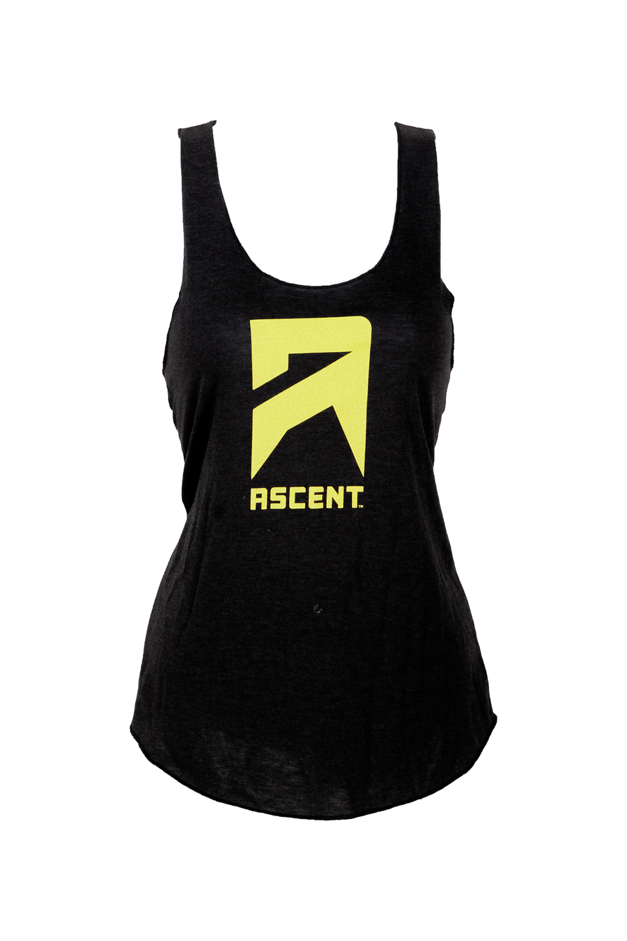 ascent black tank top on a white background